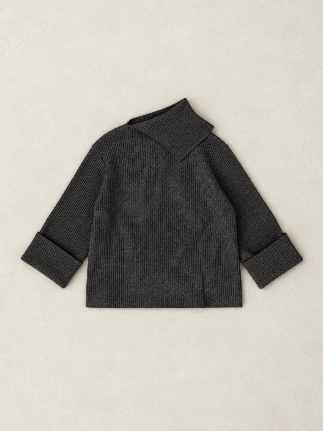 Sawan - Merino Wool Bamboo Blend Fisherman Rib Jumper with Collar - Forgotten Tribes