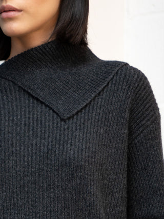 Sawan - Merino Wool Bamboo Blend Fisherman Rib Jumper with Collar - Forgotten Tribes