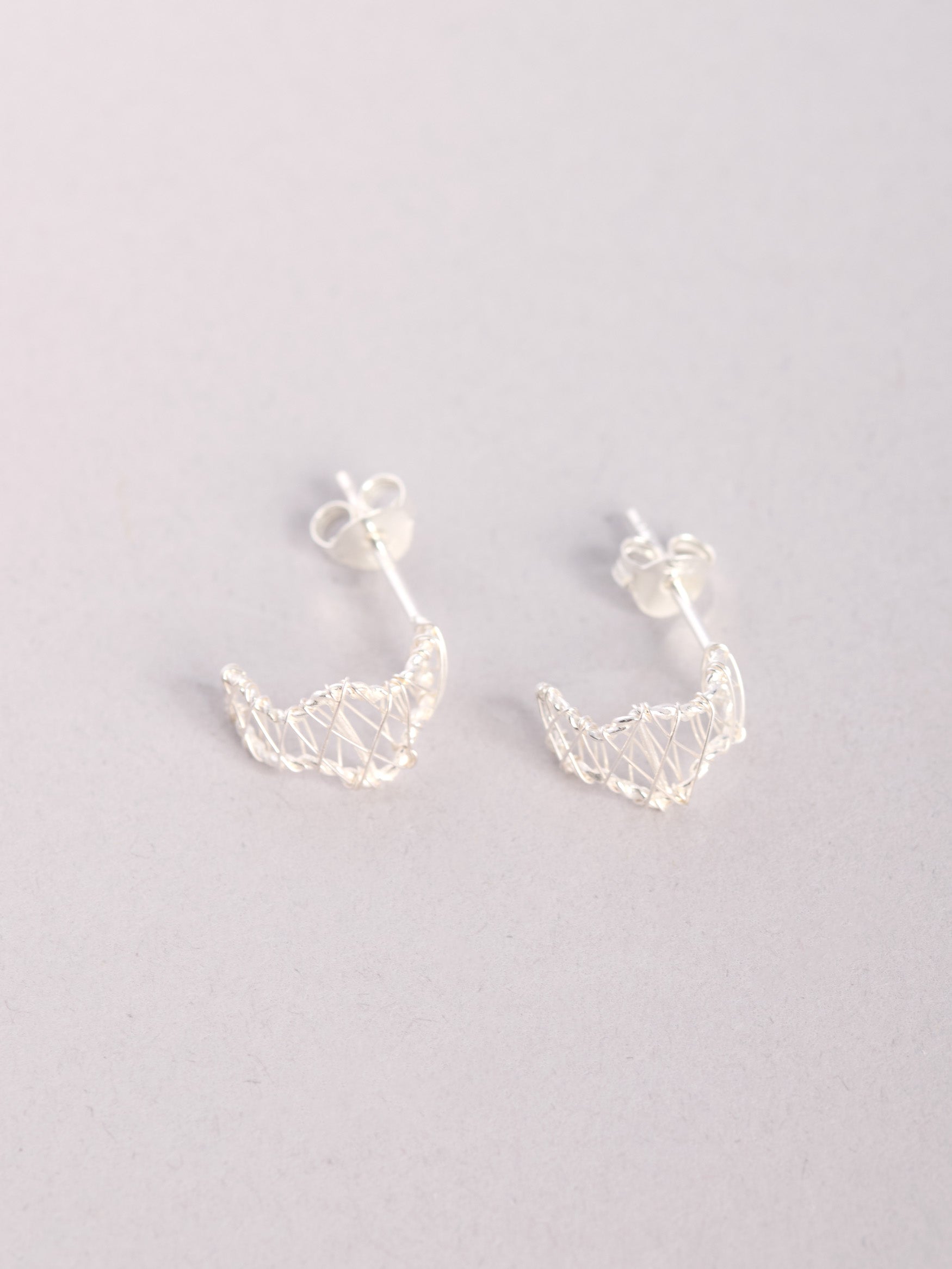 Sterling Silver Cloud Weave Earrings - Forgotten Tribes