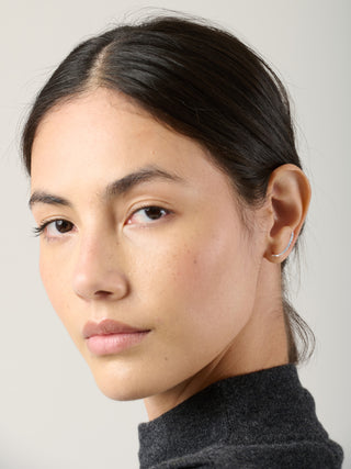 Sterling Silver Textured Surface Ear Crawlers - Forgotten Tribes