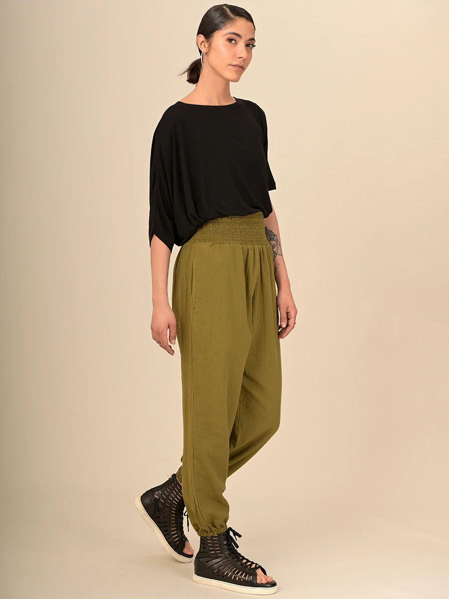 Handloom Cotton Harem Pants - High Crotch - Forgotten Tribes