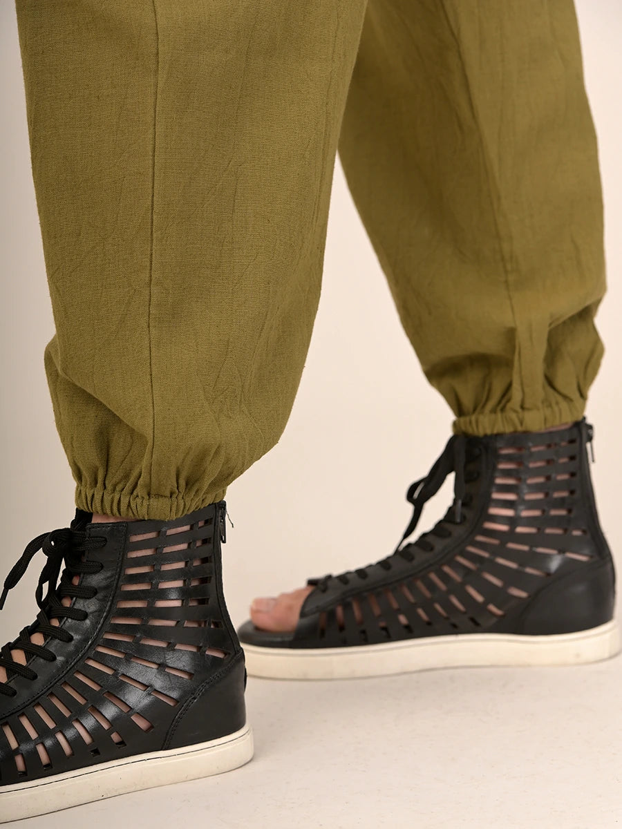 Handloom Cotton Harem Pants - High Crotch - Forgotten Tribes
