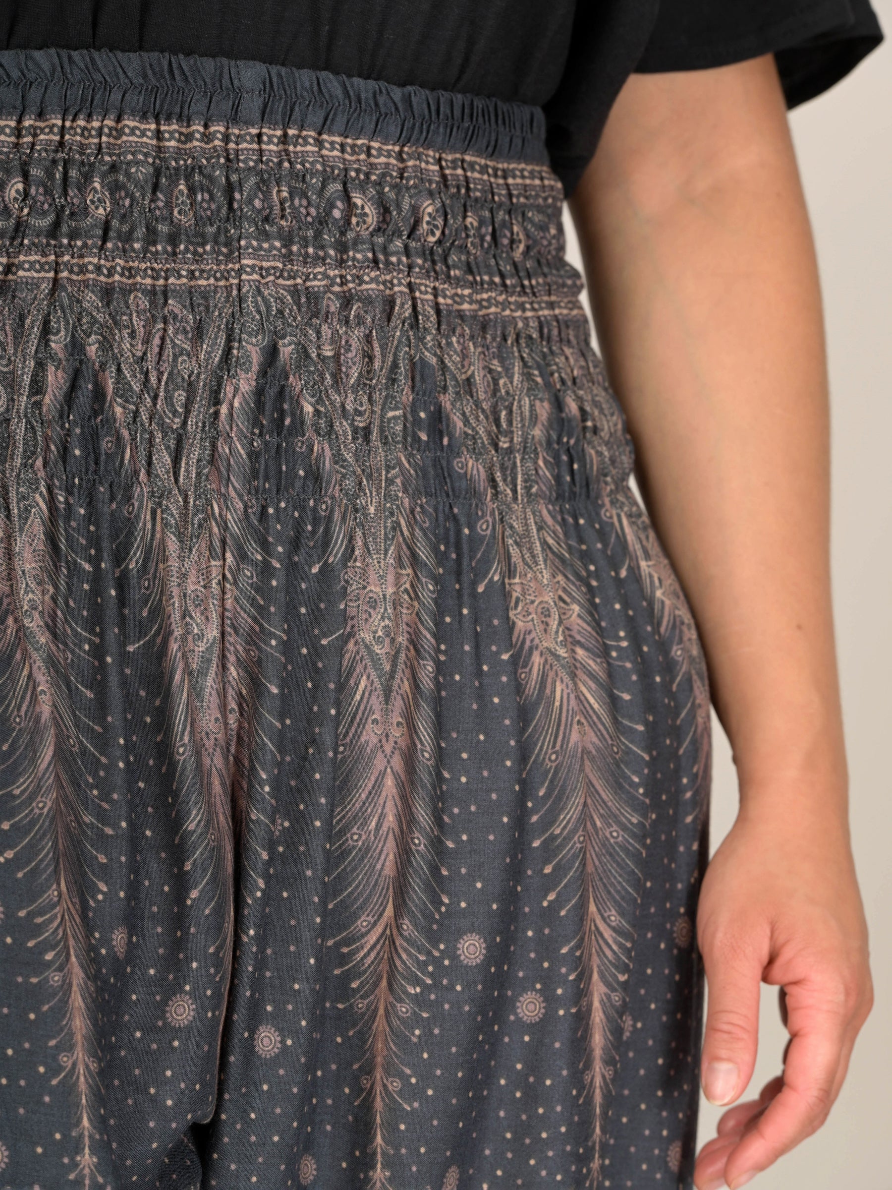 Harem Pants Original - Peacock & Stars High Crotch - Forgotten Tribes