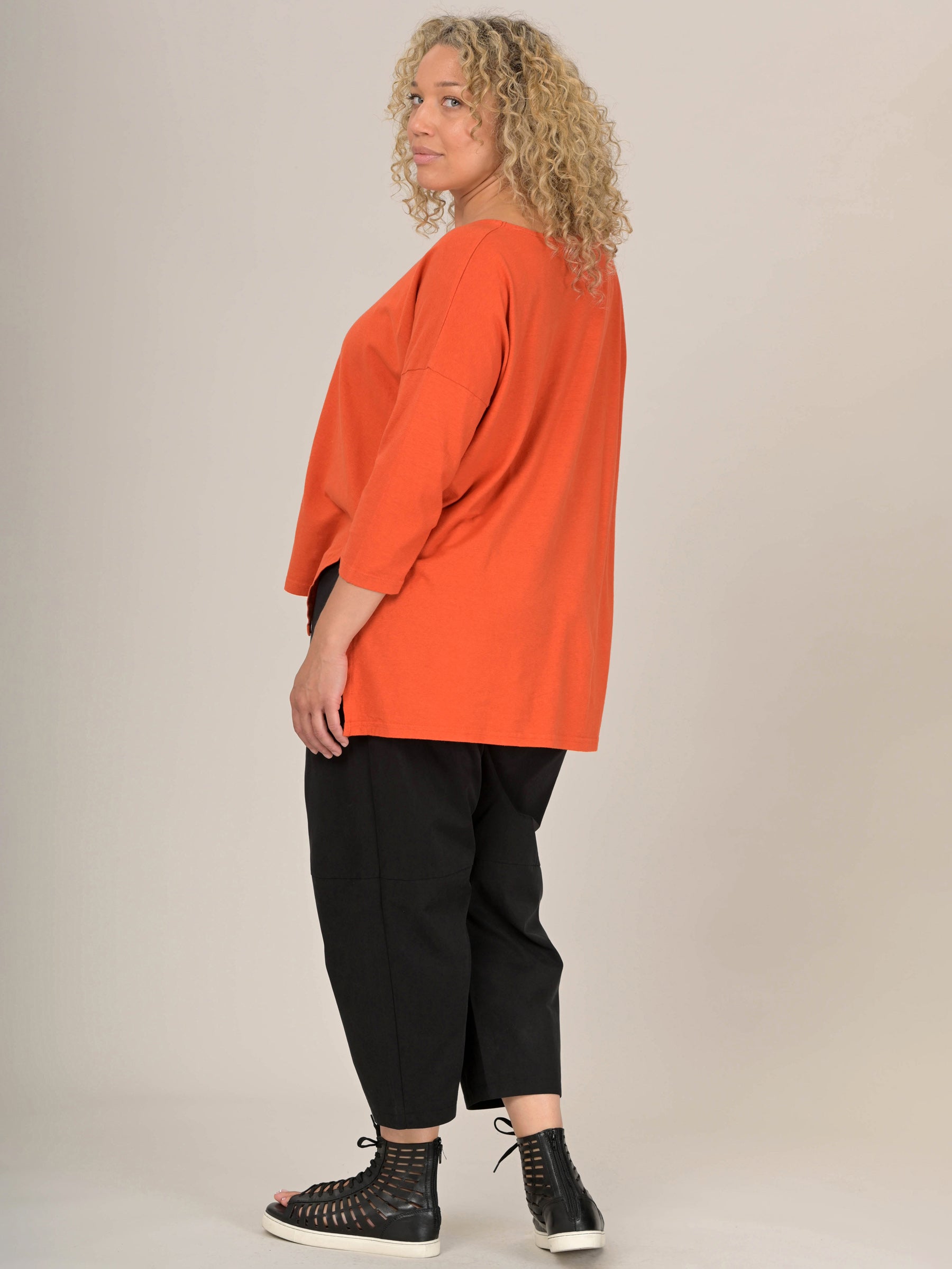 Heavyweight Hemp Organic Cotton Cropped Sleeve T-Shirt - Forgotten Tribes