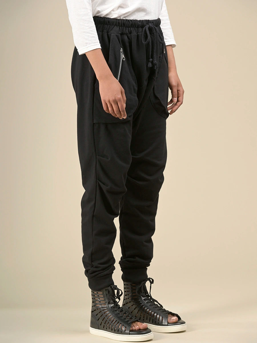 Drop Crotch Jogger Pants with 3D Pockets - Forgotten Tribes