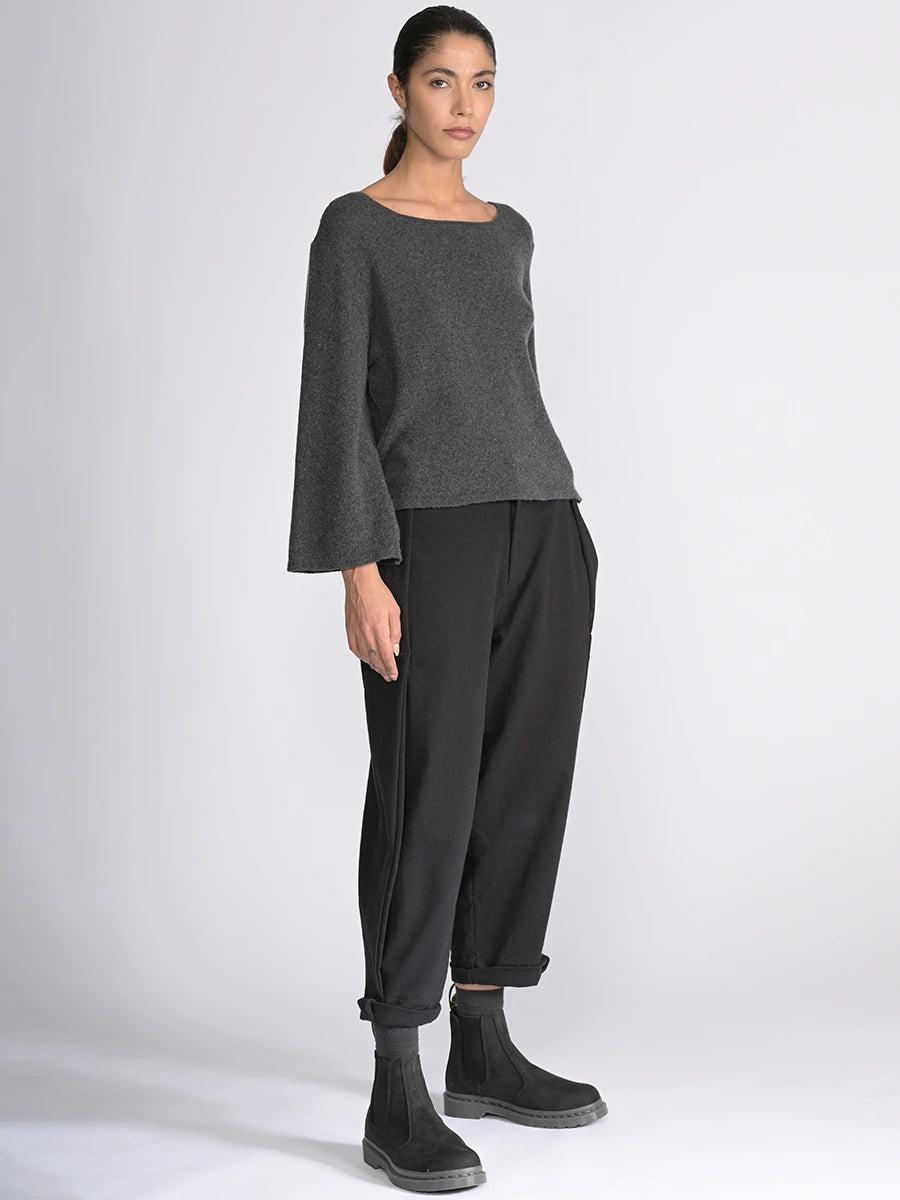 Merino Wool Blend Flared Sleeve Sweater - Forgotten Tribes