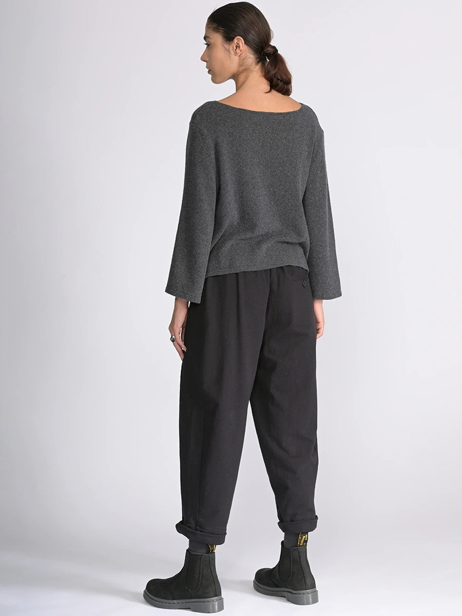 Merino Wool Blend Flared Sleeve Sweater - Forgotten Tribes