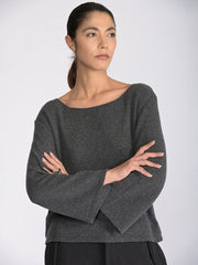 Merino Wool Blend Flared Sleeve Sweater - Forgotten Tribes