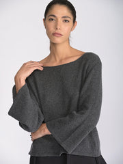 Merino Wool Blend Flared Sleeve Sweater - Forgotten Tribes