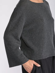 Merino Wool Blend Flared Sleeve Sweater - Forgotten Tribes