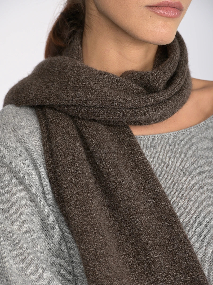 Yak Cashmere Knitted Long Scarf - Forgotten Tribes