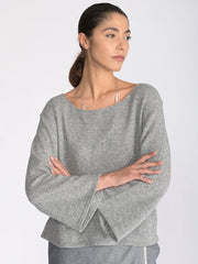 Merino Wool Blend Flared Sleeve Sweater - Forgotten Tribes