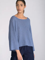 Merino Wool Blend Flared Sleeve Sweater - Forgotten Tribes