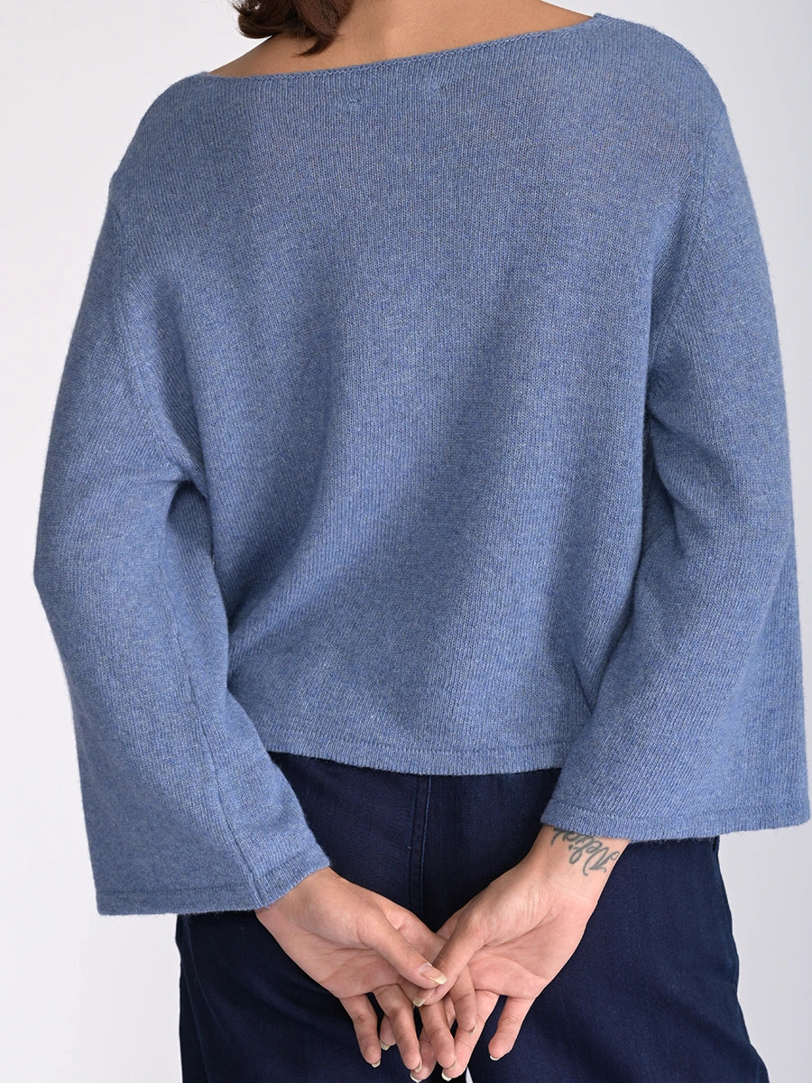 Merino Wool Blend Flared Sleeve Sweater - Forgotten Tribes