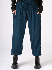 Navy Stripe Wool Harem Pants - High Crotch - Forgotten Tribes