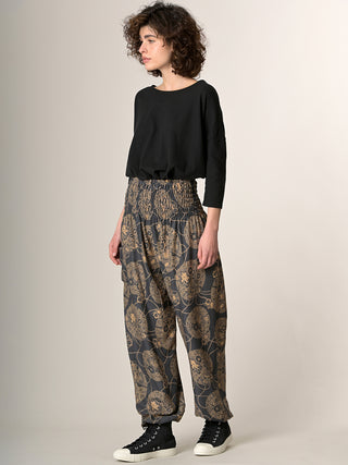 Harem Pants Original - Oriental Flower High Crotch - Forgotten Tribes