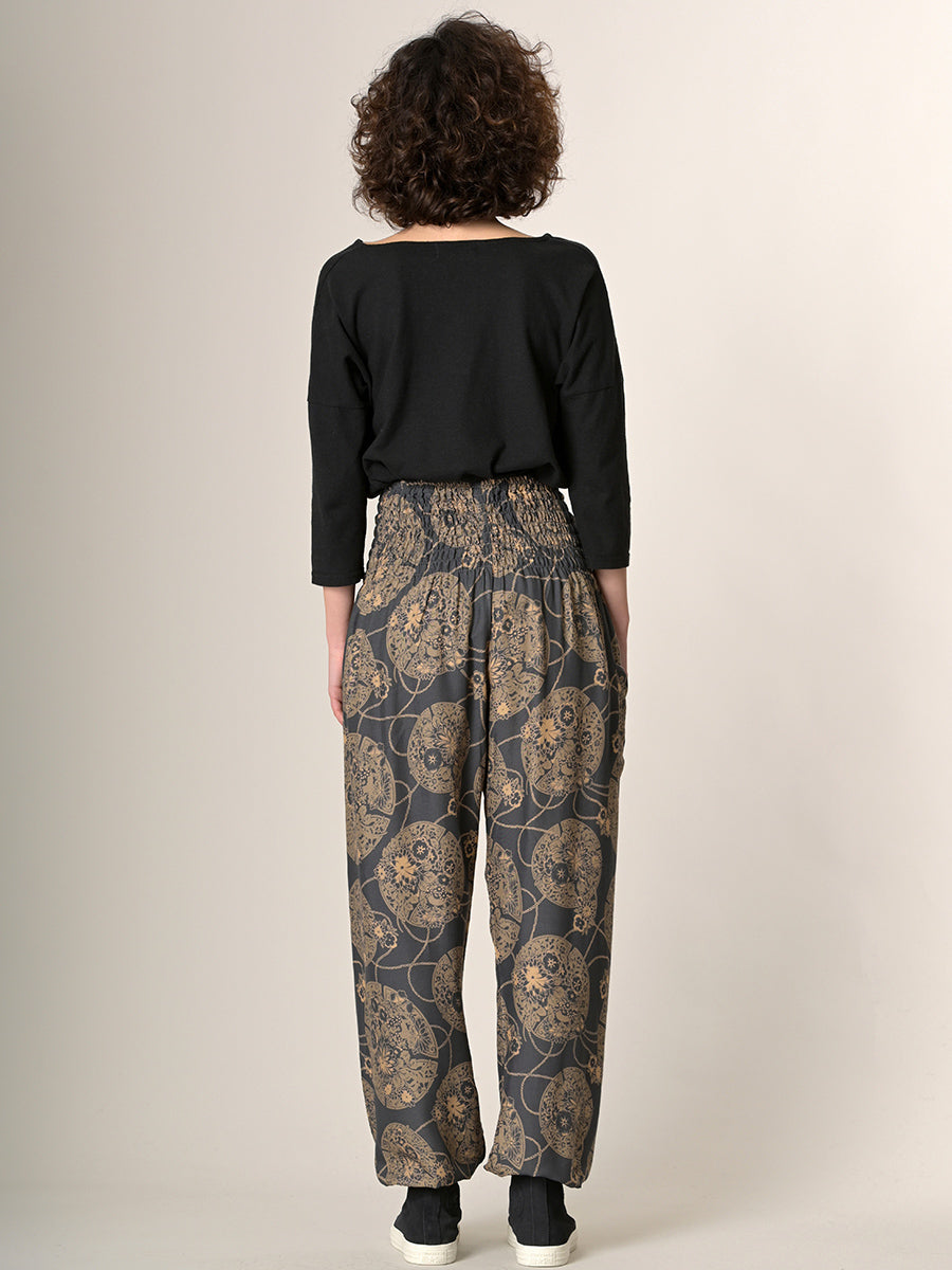 Harem Pants Original - Oriental Flower High Crotch - Forgotten Tribes