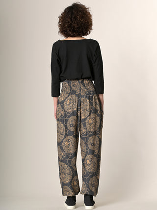 Harem Pants Original - Oriental Flower High Crotch - Forgotten Tribes