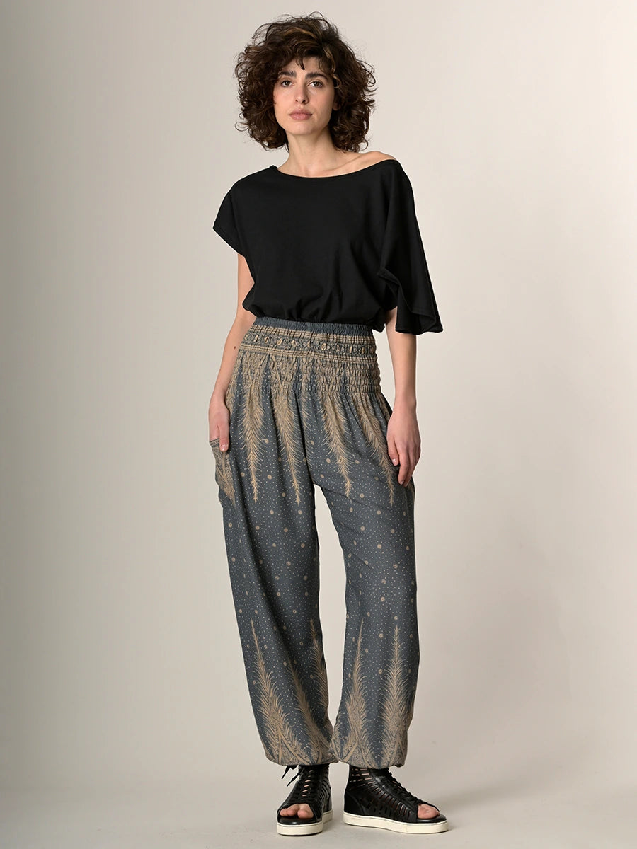 Peacock & Stars Harem Pants - High Crotch - Forgotten Tribes