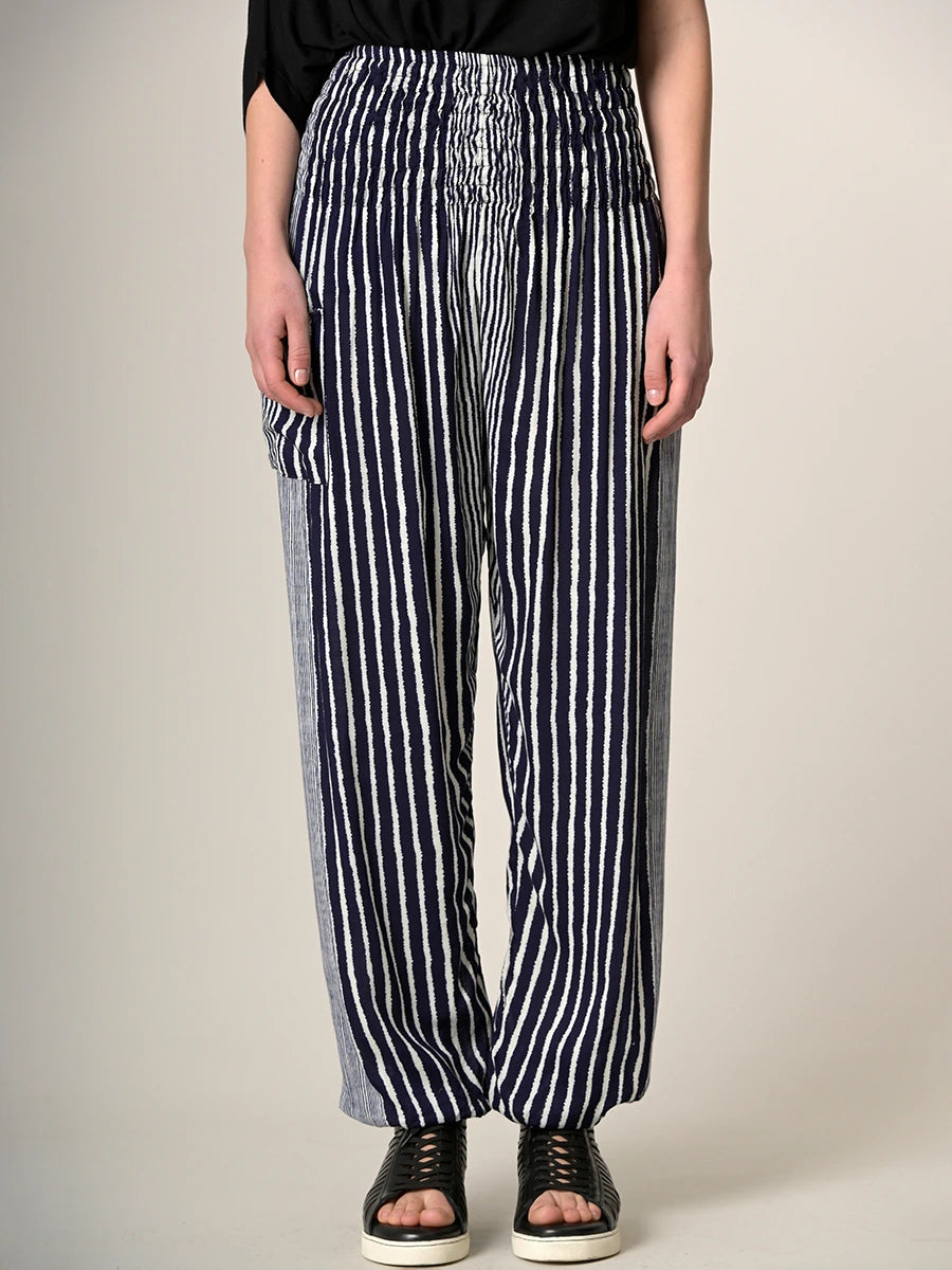 Striped online harem pants
