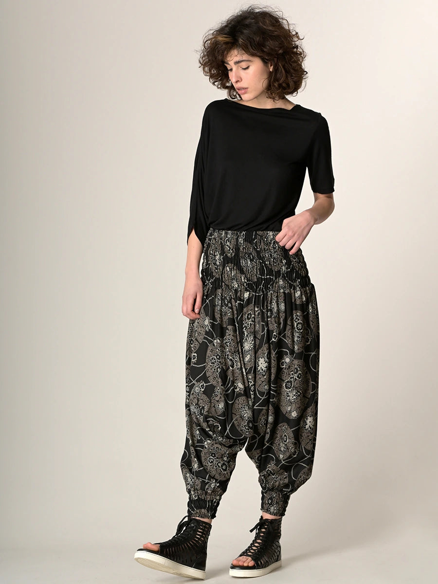 Oriental Flower Harem Pants - Low Crotch - Forgotten Tribes