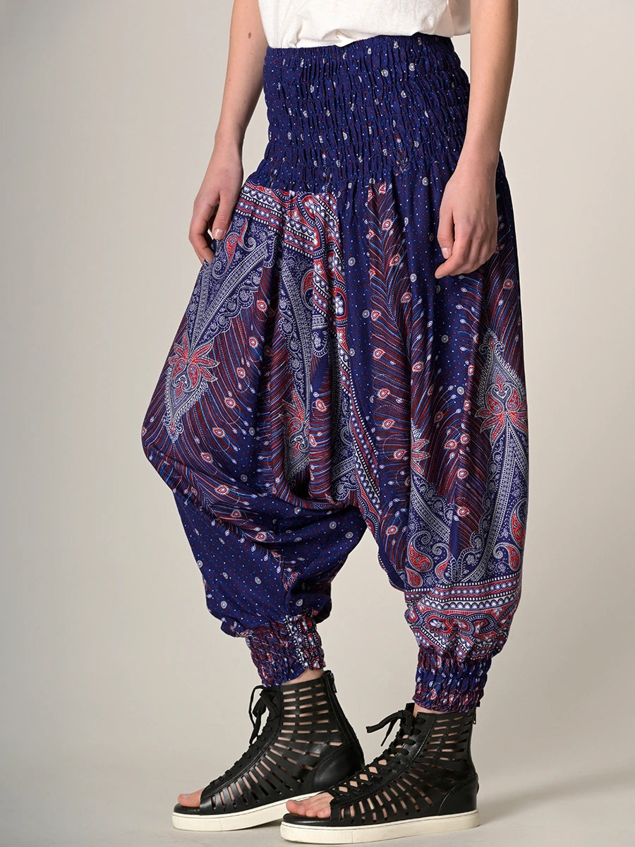 Peacock Harem Pants - Low Crotch - Forgotten Tribes