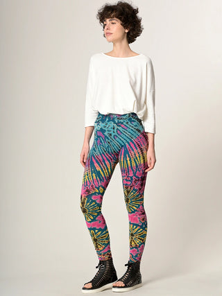 Tie Dye Leggings - Teal - Forgotten Tribes