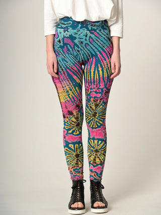 Tie Dye Leggings - Teal - Forgotten Tribes