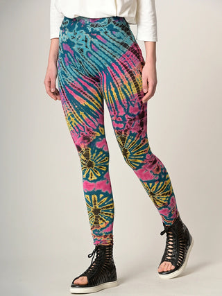 Tie Dye Leggings - Teal - Forgotten Tribes