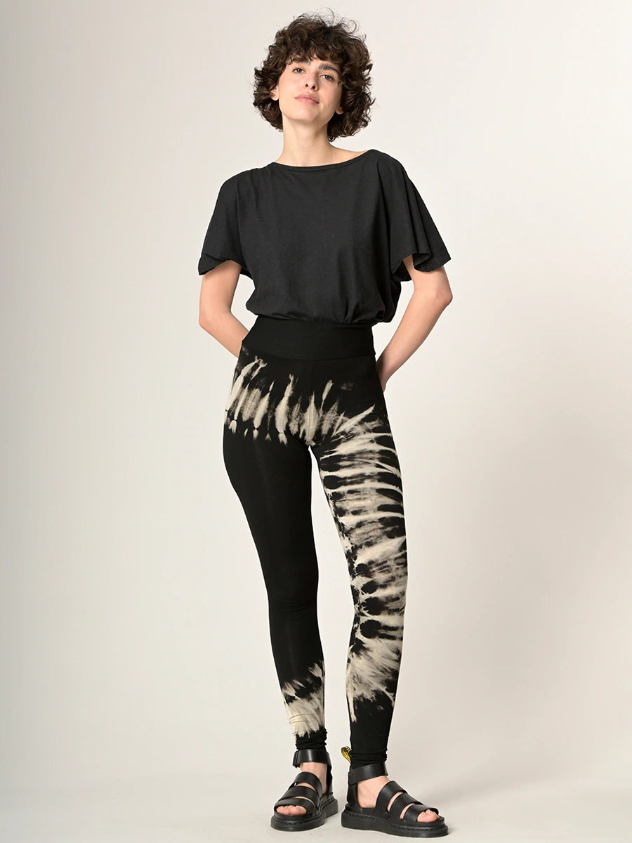 Tie Dye Leggings - Black - Style 2 - Forgotten Tribes