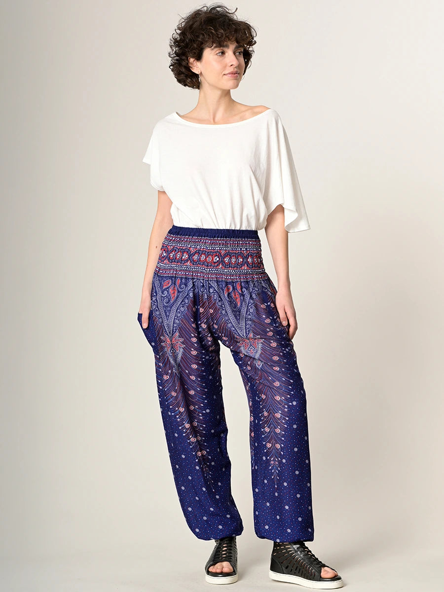 Peacock Harem Pants - High Crotch - Forgotten Tribes