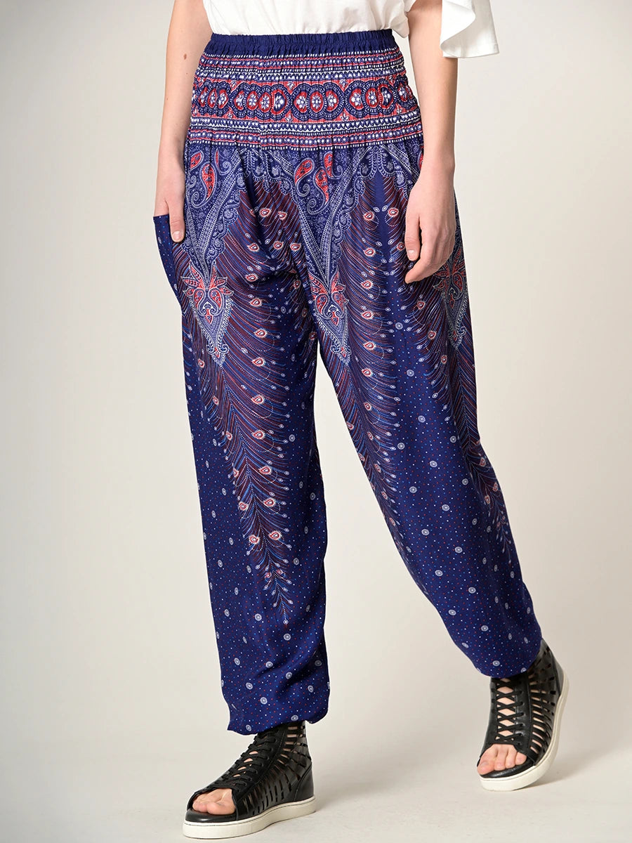 Peacock Harem Pants - High Crotch - Forgotten Tribes