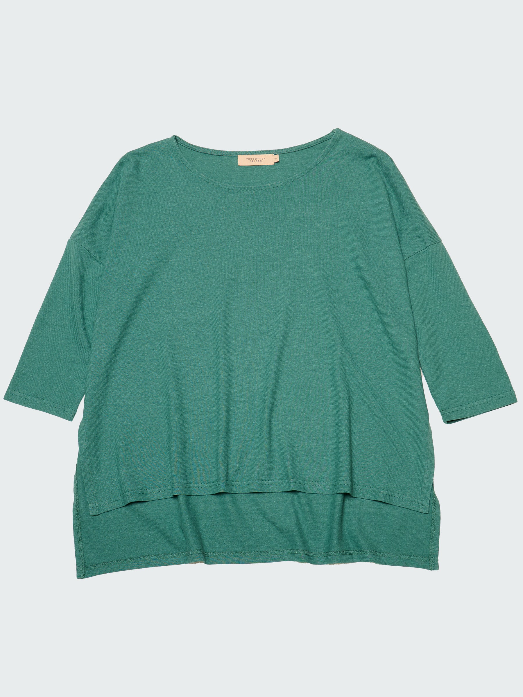 Heavyweight Hemp Organic Cotton Cropped Sleeve T-Shirt - Forgotten Tribes