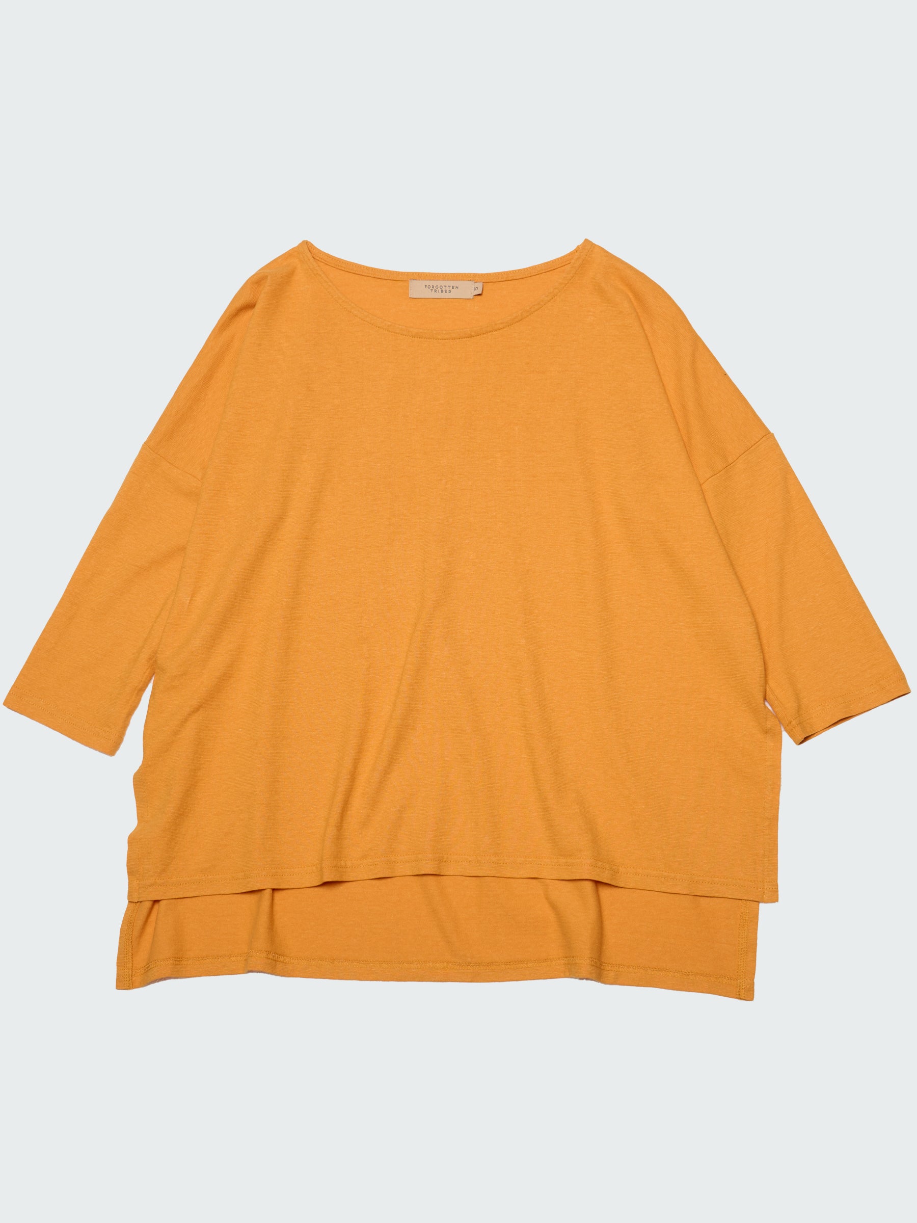 Heavyweight Hemp Organic Cotton Cropped Sleeve T-Shirt - Forgotten Tribes