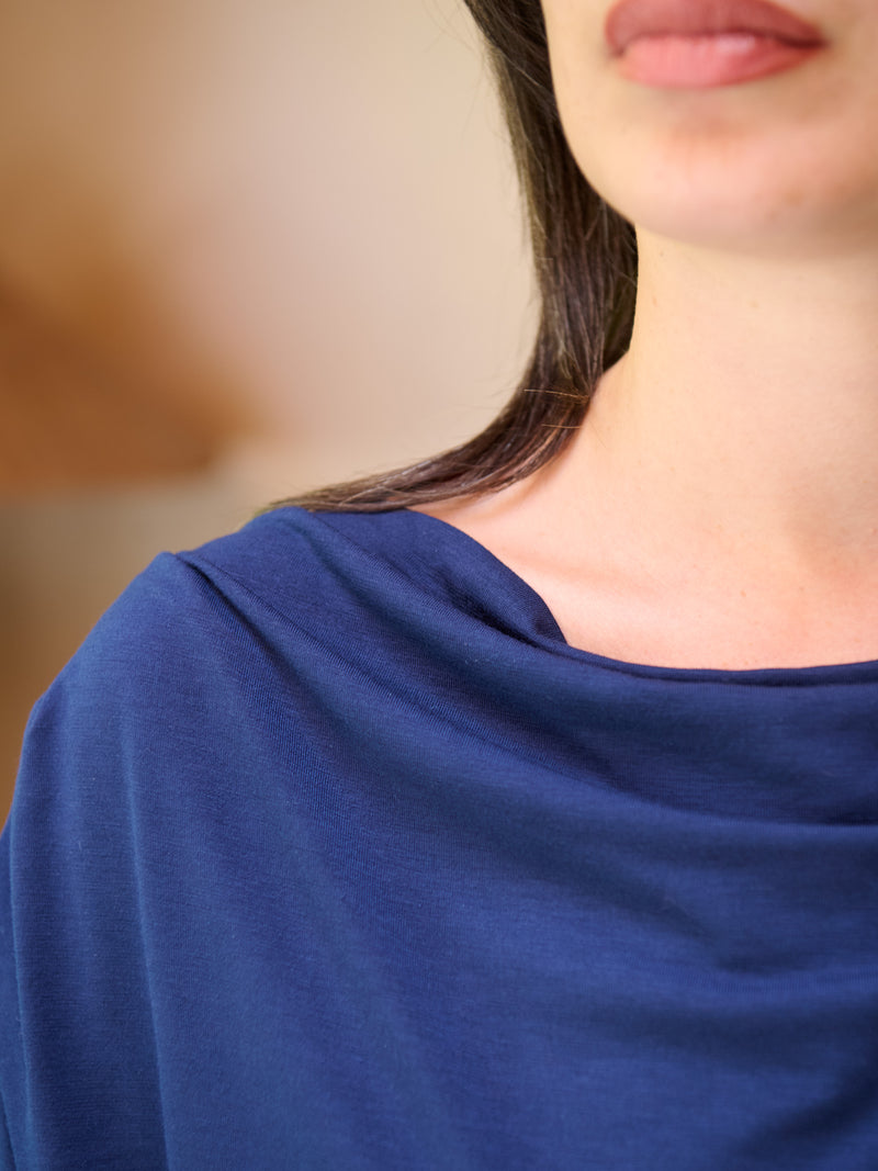 Talia - Hemp Viscose Cowl Neck Long Sleeve Top - Forgotten Tribes
