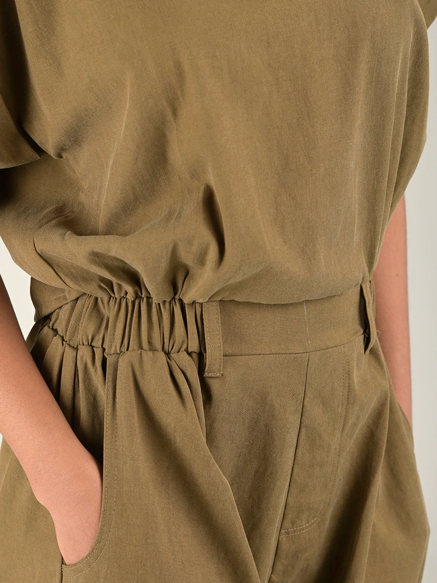 Tencel® Cotton Short Sleeve Jumpsuit - Forgotten Tribes
