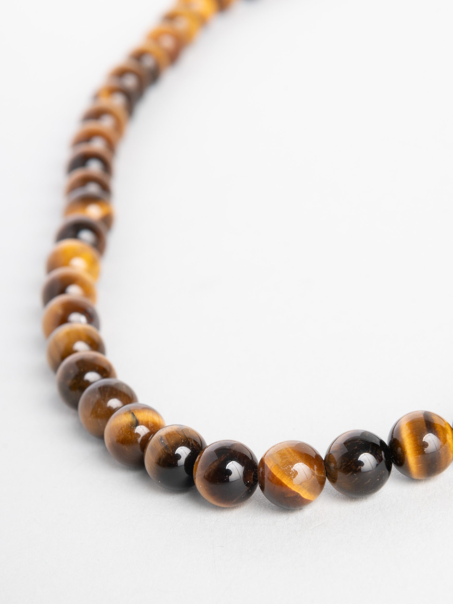 Golden Tiger's Eye - Beaded Gemstone Choker Necklace - Forgotten Tribes