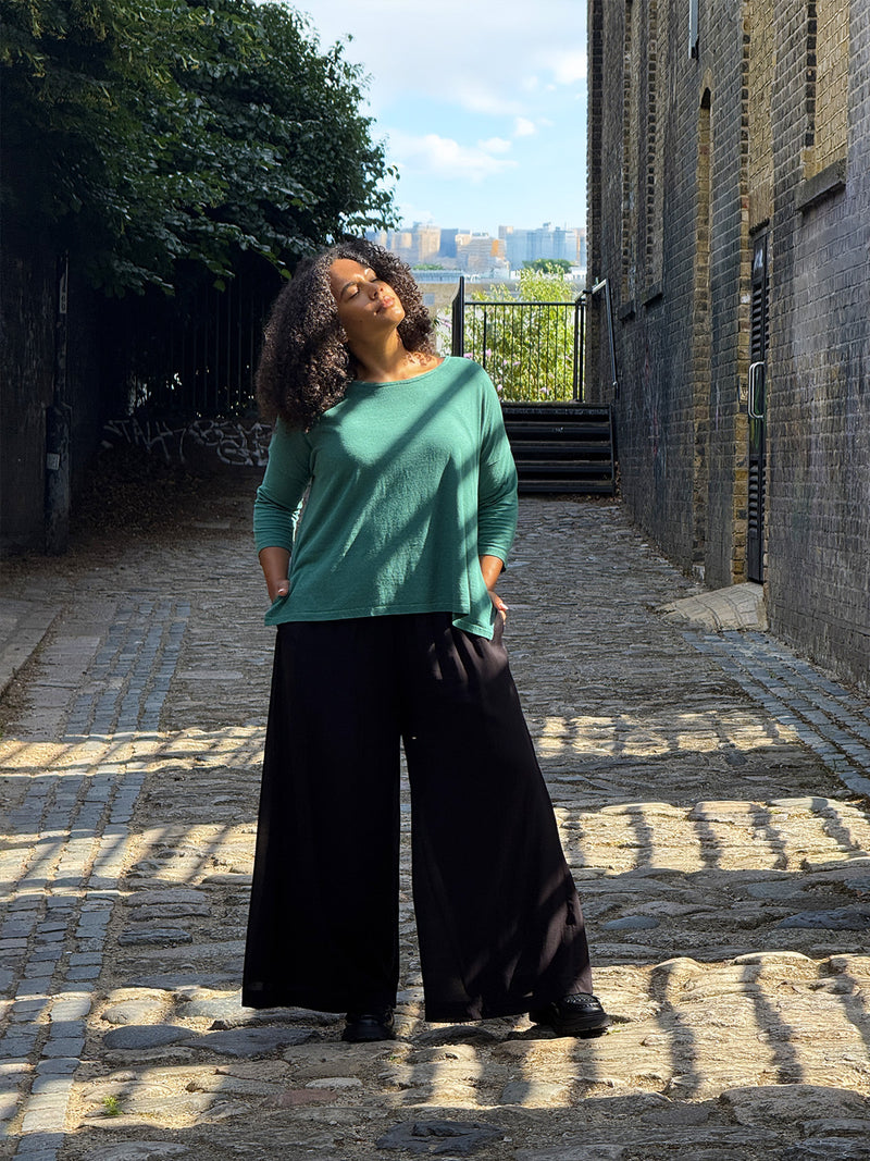 Nicobar - Fine Cotton Batiste Wide Leg Trousers - Forgotten Tribes