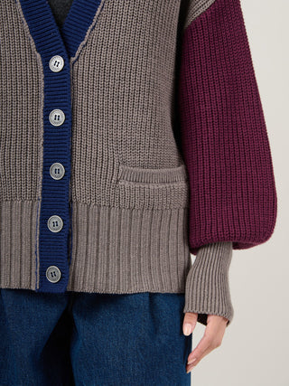 Nikko - Wool Cotton Blend Cardigan - Forgotten Tribes