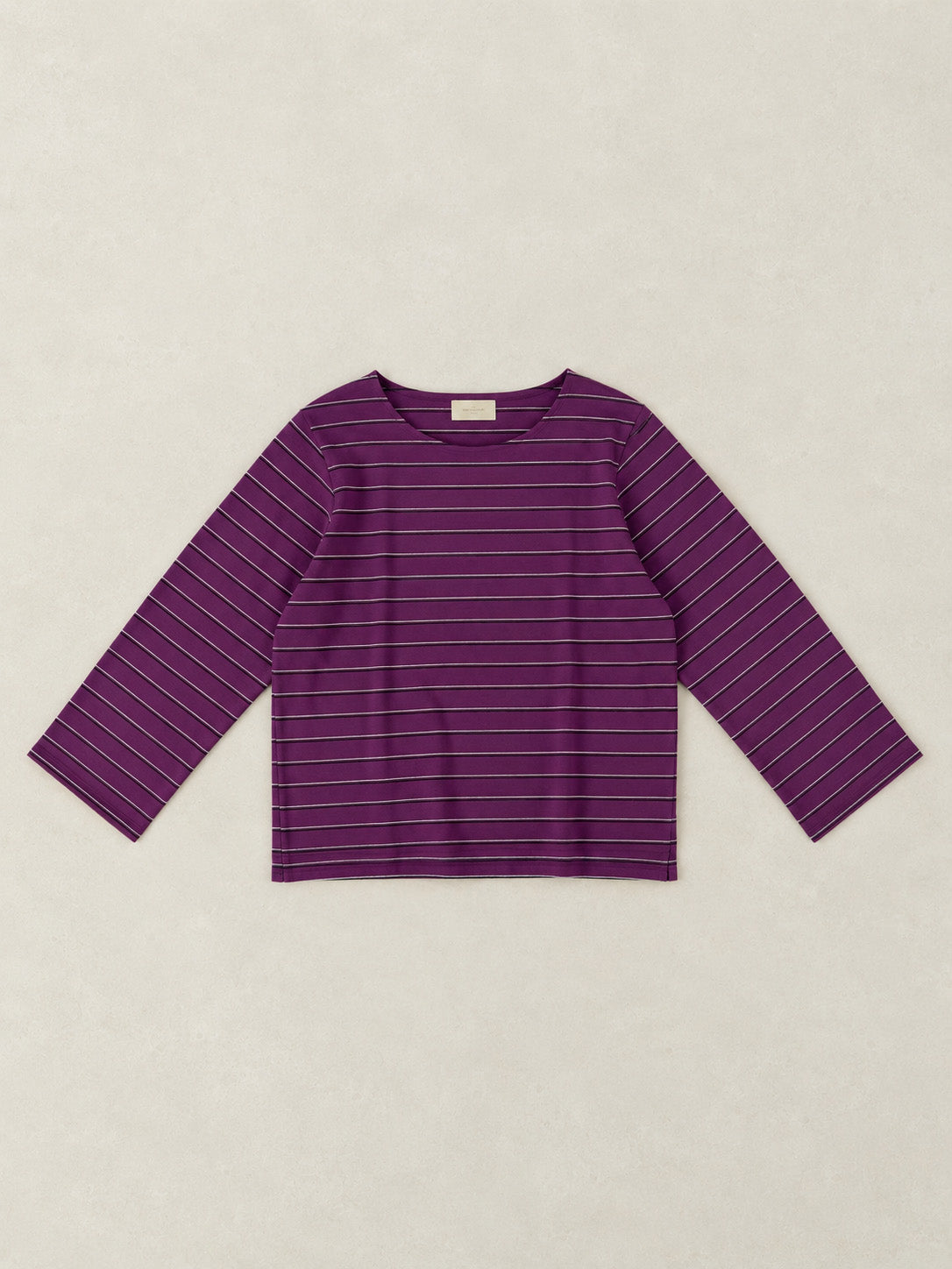 Yasai - Hemp Organic Cotton Wide Sleeve T-shirt - Stripes - Forgotten Tribes
