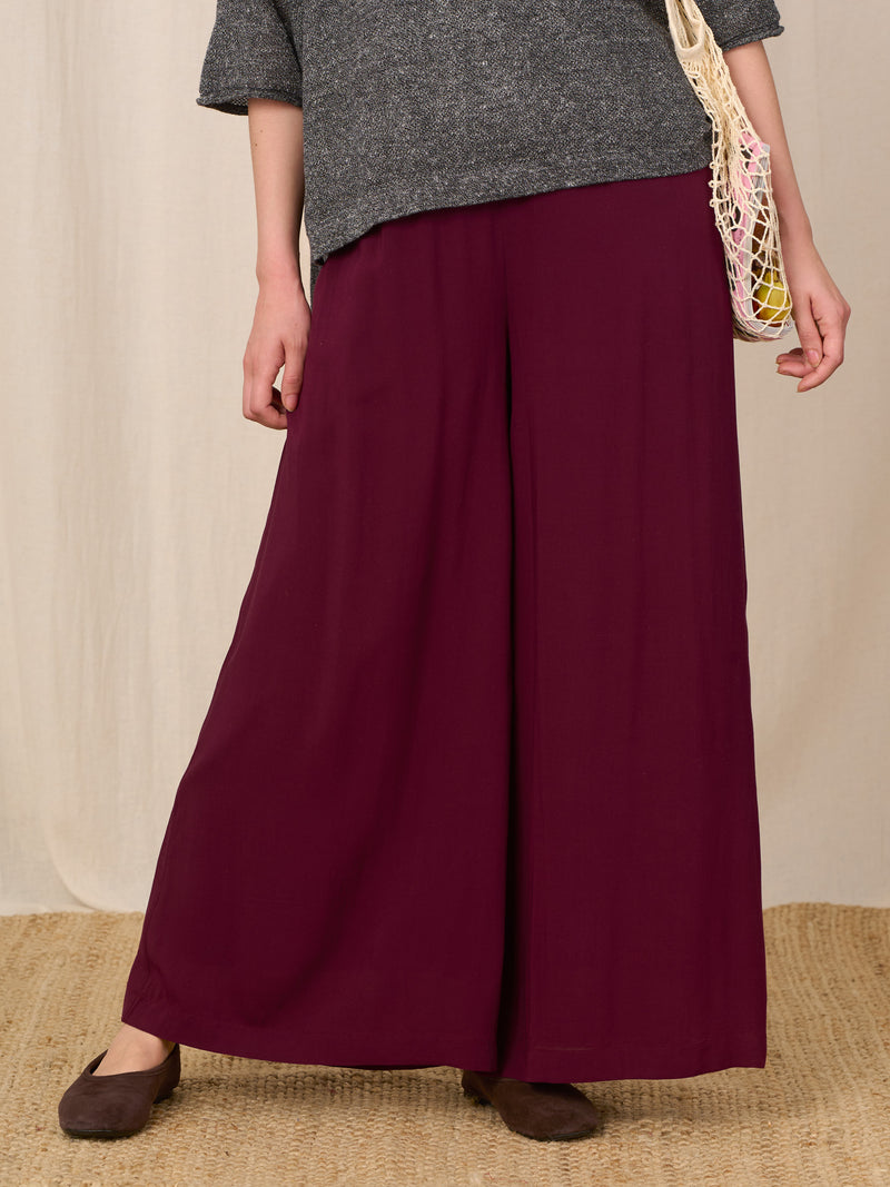 Nicobar - Viscose Cotton Wide Leg Trousers - Forgotten Tribes