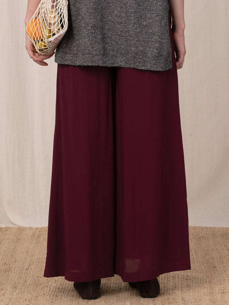 Nicobar - Viscose Cotton Wide Leg Trousers - Forgotten Tribes