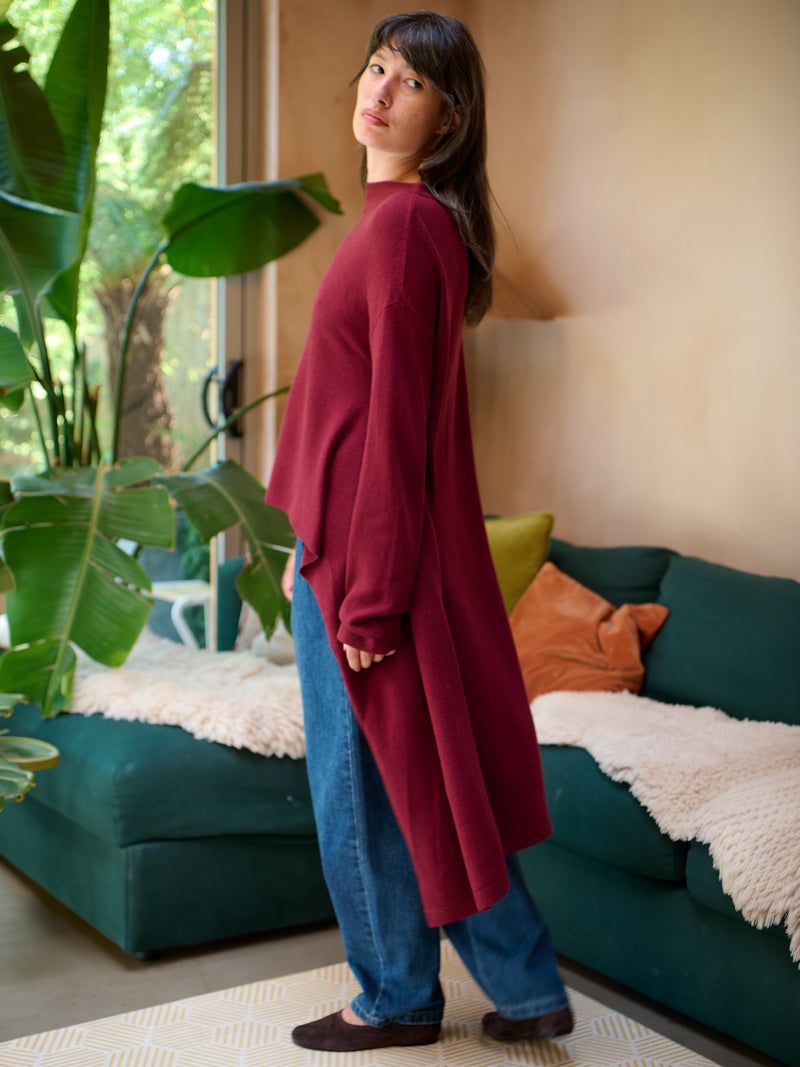 Reine - Merino Wool Bamboo Blend Waterfall Sweater - Forgotten Tribes