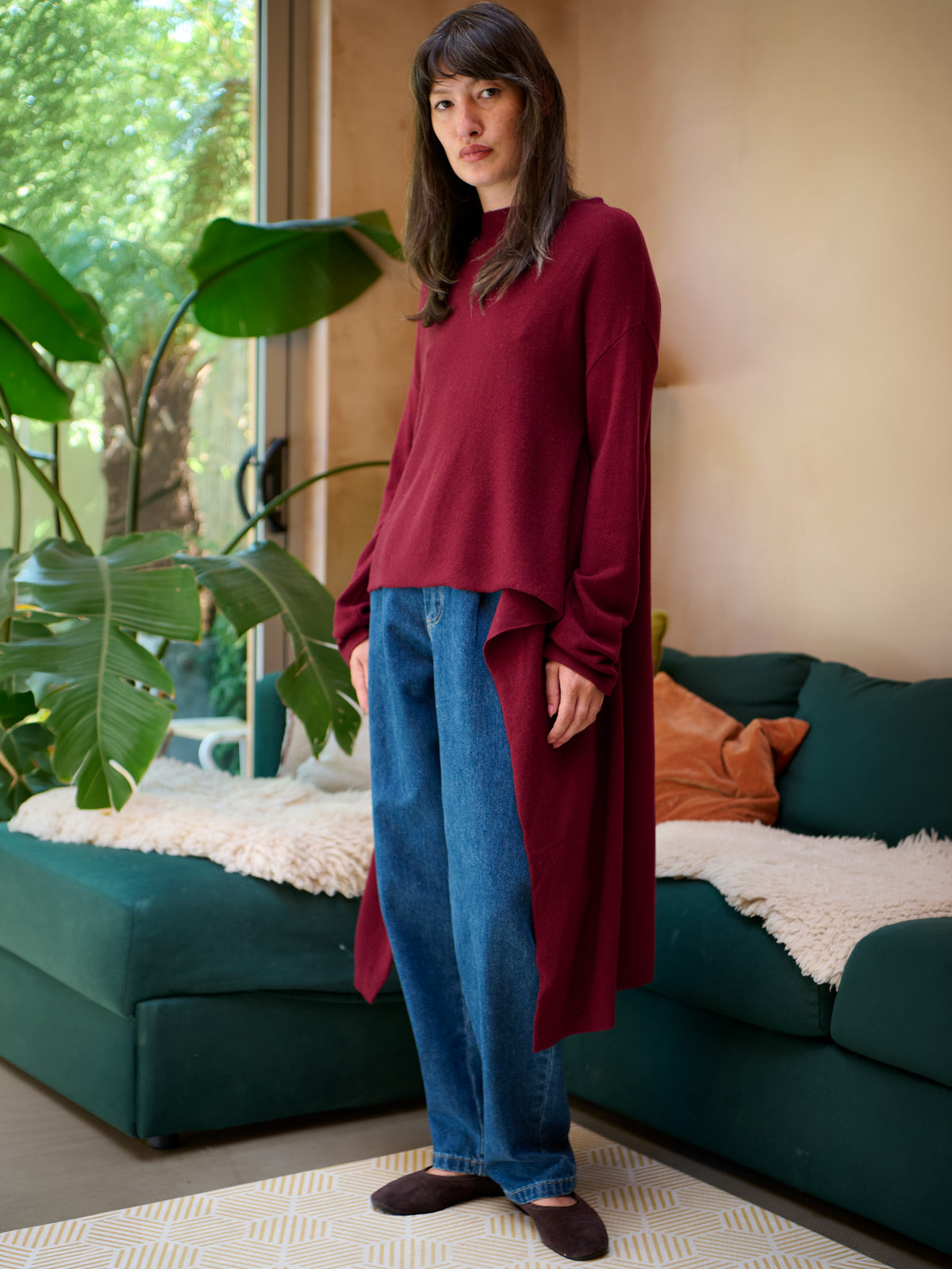 Reine - Merino Wool Bamboo Blend Waterfall Sweater - Forgotten Tribes