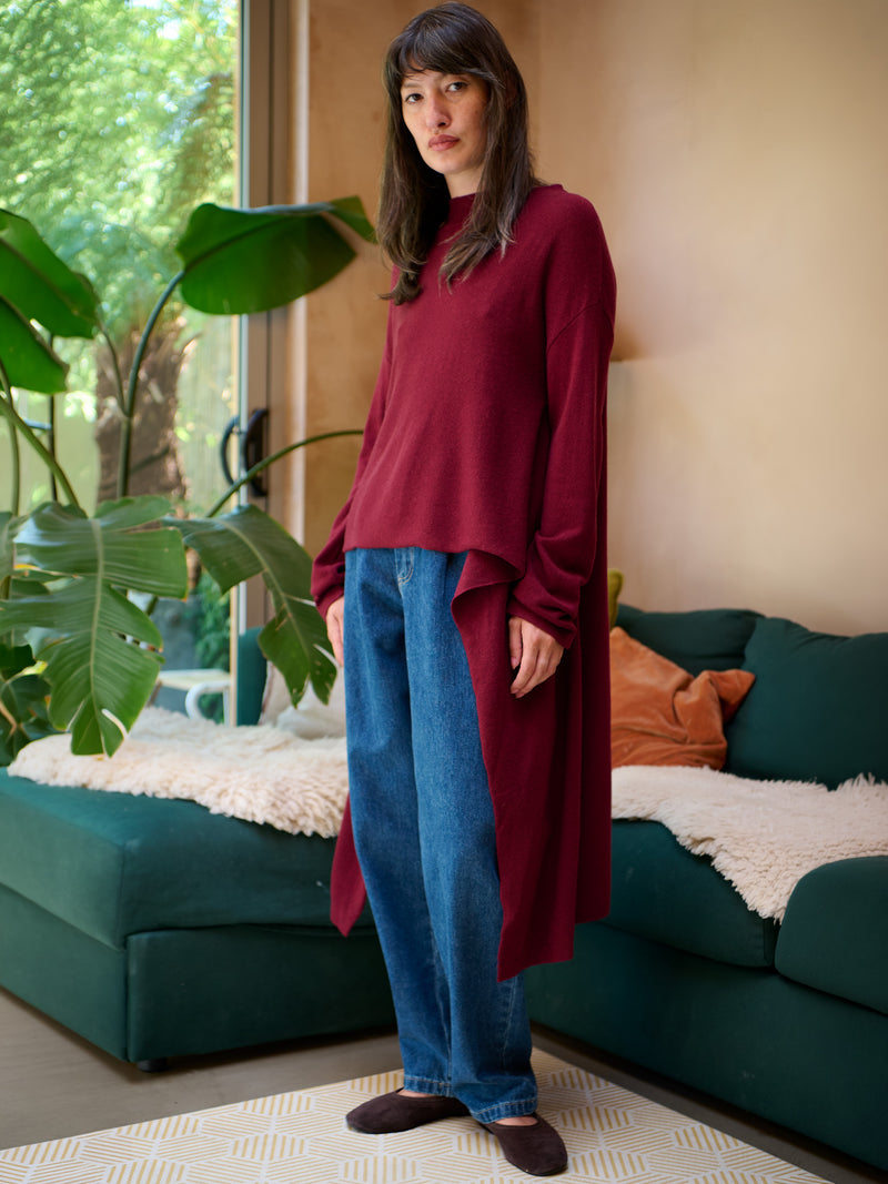 Reine - Merino Wool Bamboo Blend Waterfall Sweater - Forgotten Tribes