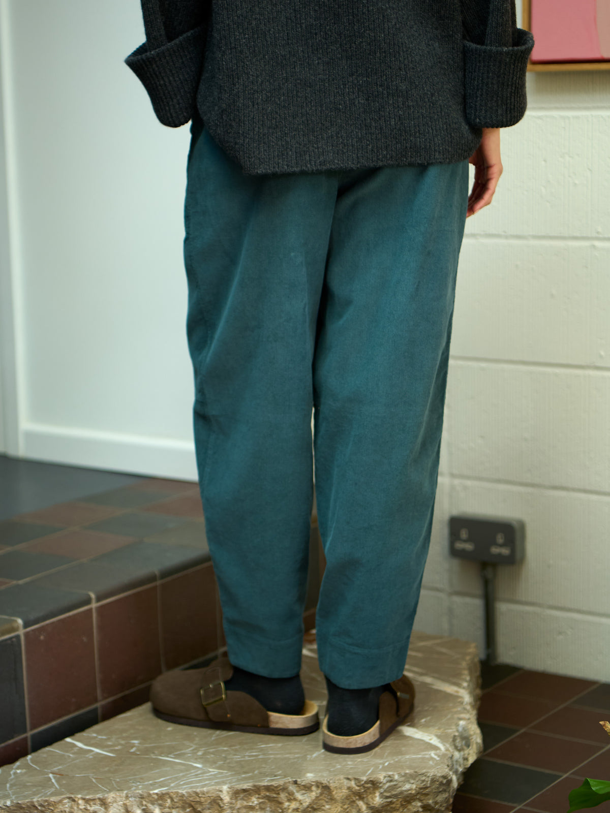 Sado - Organic Cotton Needlecord Barrel Leg Trousers