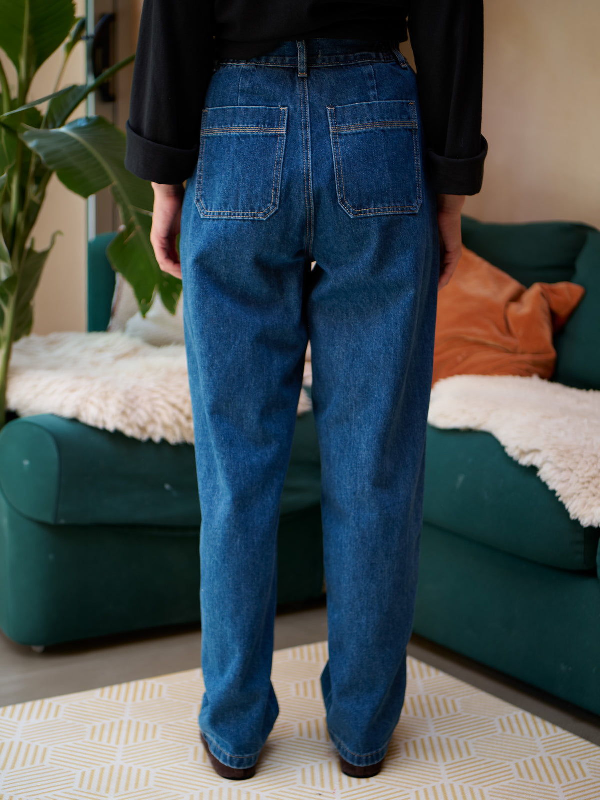 Eigg - Denim Pleated Jeans - Almost Perfect - Forgotten Tribes