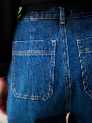 Eigg - Denim Pleated Jeans - Almost Perfect