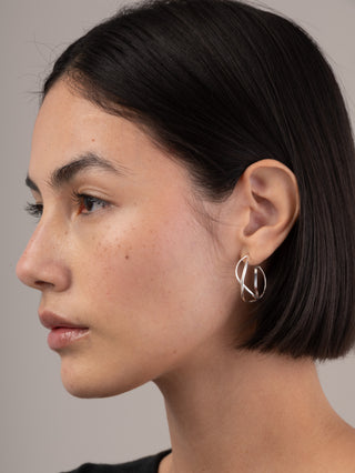 Sterling Silver Loose Wave Hoop Earrings - Forgotten Tribes