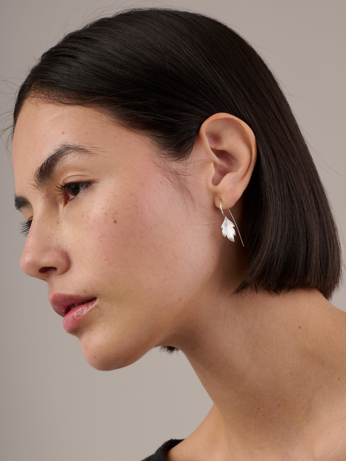 Sterling Silver Small Leaf Earrings - Forgotten Tribes